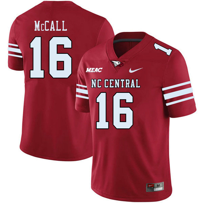 Men-Youth #16 Makai McCall North Carolina Central Eagles 2023 College Football Jerseys Stitched-Maro